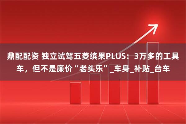 鼎配配资 独立试驾五菱缤果PLUS：3万多的工具车，但不是廉价“老头乐”_车身_补贴_台车