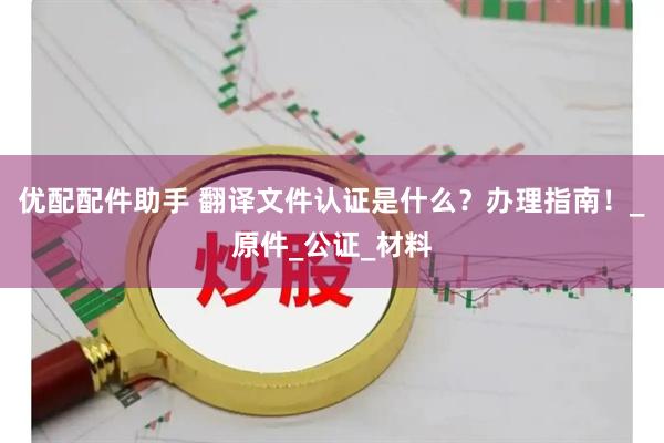 优配配件助手 翻译文件认证是什么？办理指南！_原件_公证_材料